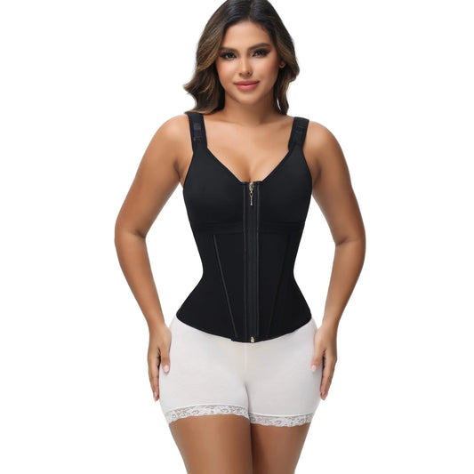 SHAPSHE Women’s Waist Shapewear with Bra, Adjustable Shoulder Straps, Tummy Control & Posture Support Body Shaper for Workout
