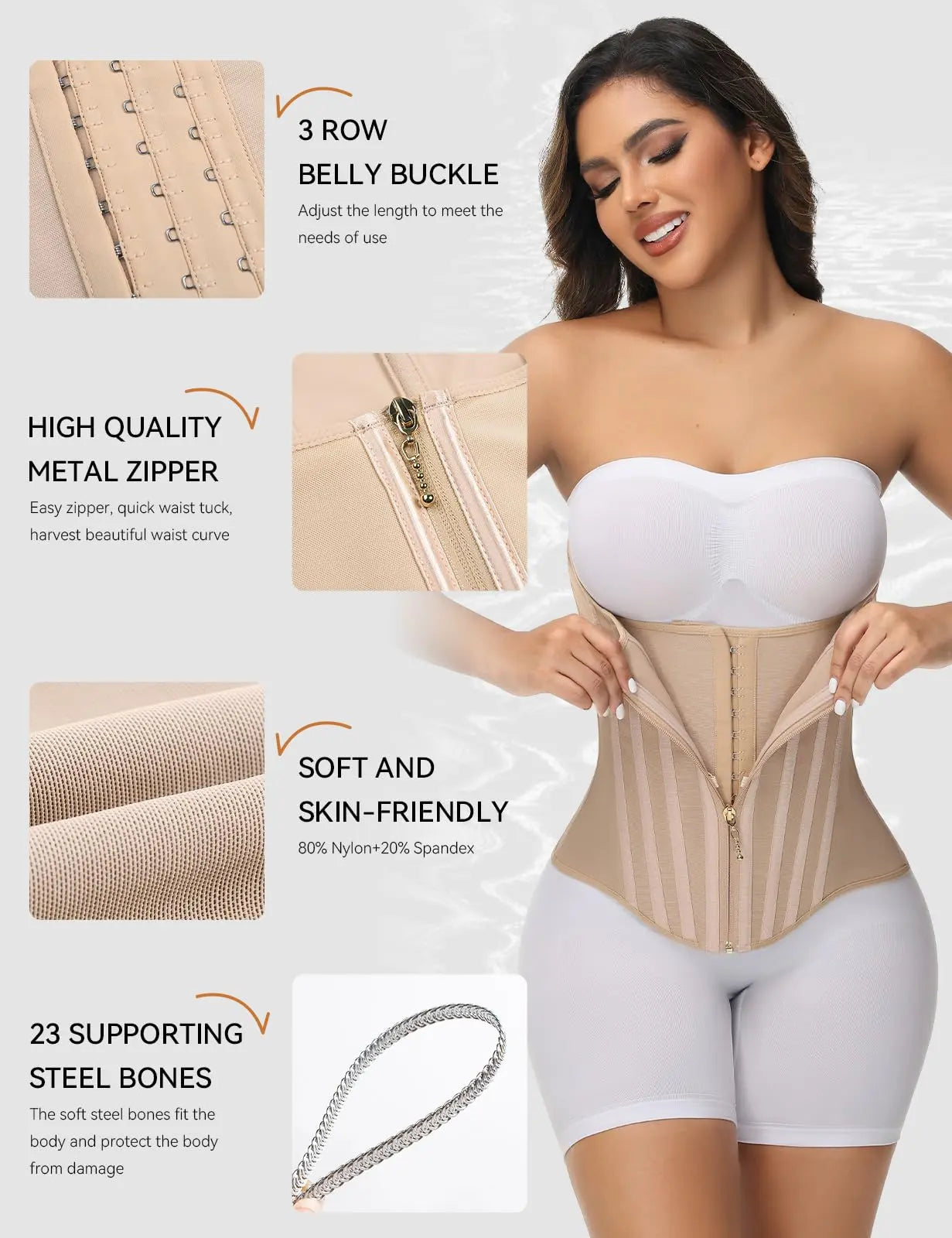SHAPSHE Waist Trainer Corset for Women – Tummy Control Shapewear Belly Band for Gym, Workout & Sports Activities