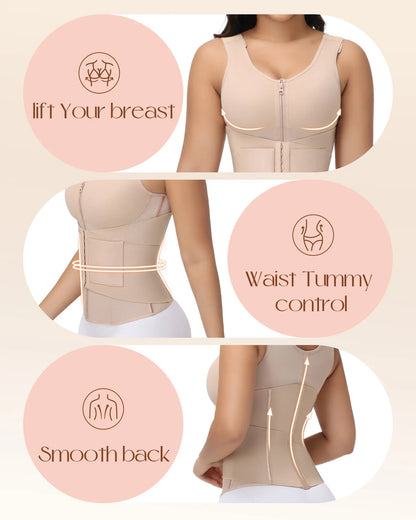 SHAPSHE Waist Shapewear for Women – Corset Shapewear with Built-in Bra, Tummy Control Body Shaper for Slimming & Support