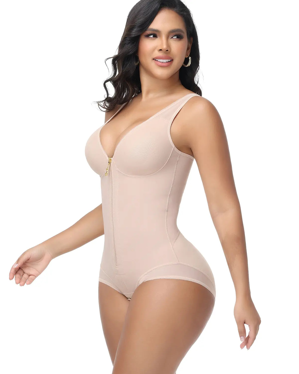 SHAPSHE Waist Shapewear for Women with Hook & Zipper – Butt Lifting Bodysuit, Seamless Body Shaper for Slimming & Comfort