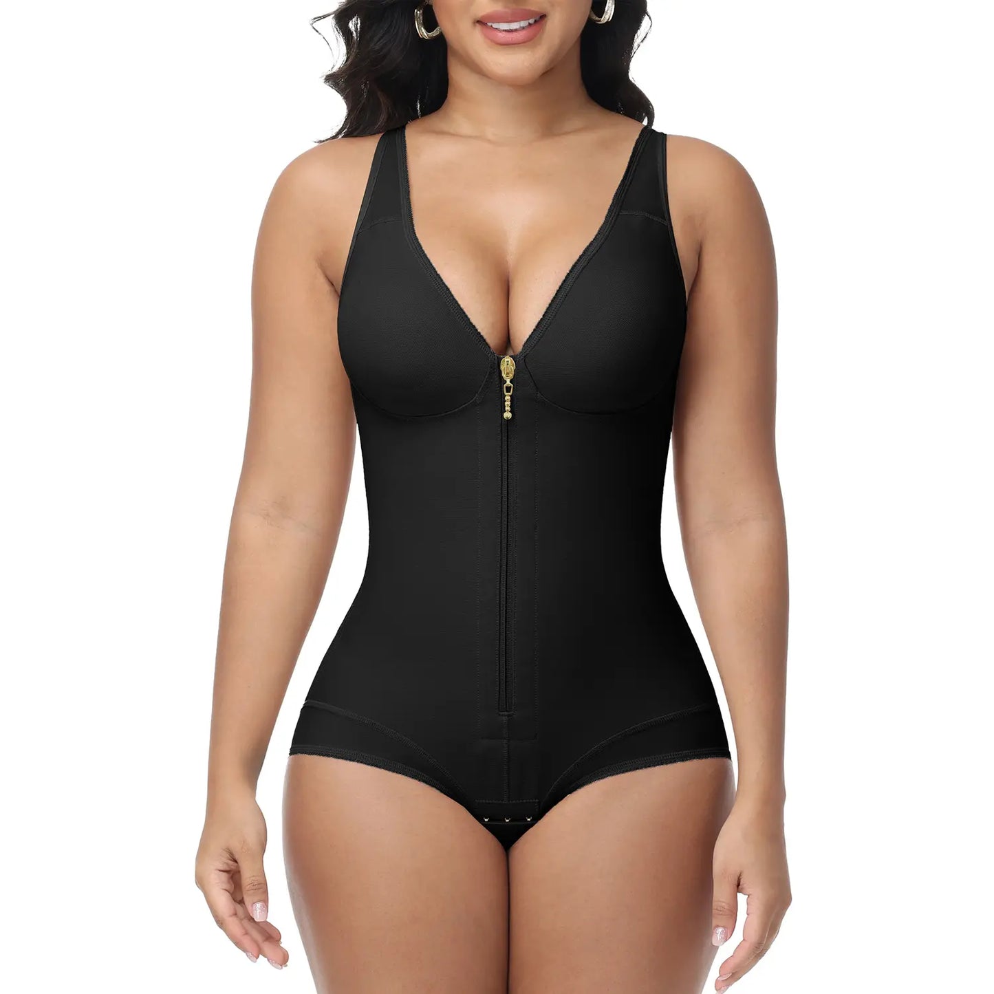 SHAPSHE Waist Shapewear for Women with Hook & Zipper – Butt Lifting Bodysuit, Seamless Body Shaper for Slimming & Comfort